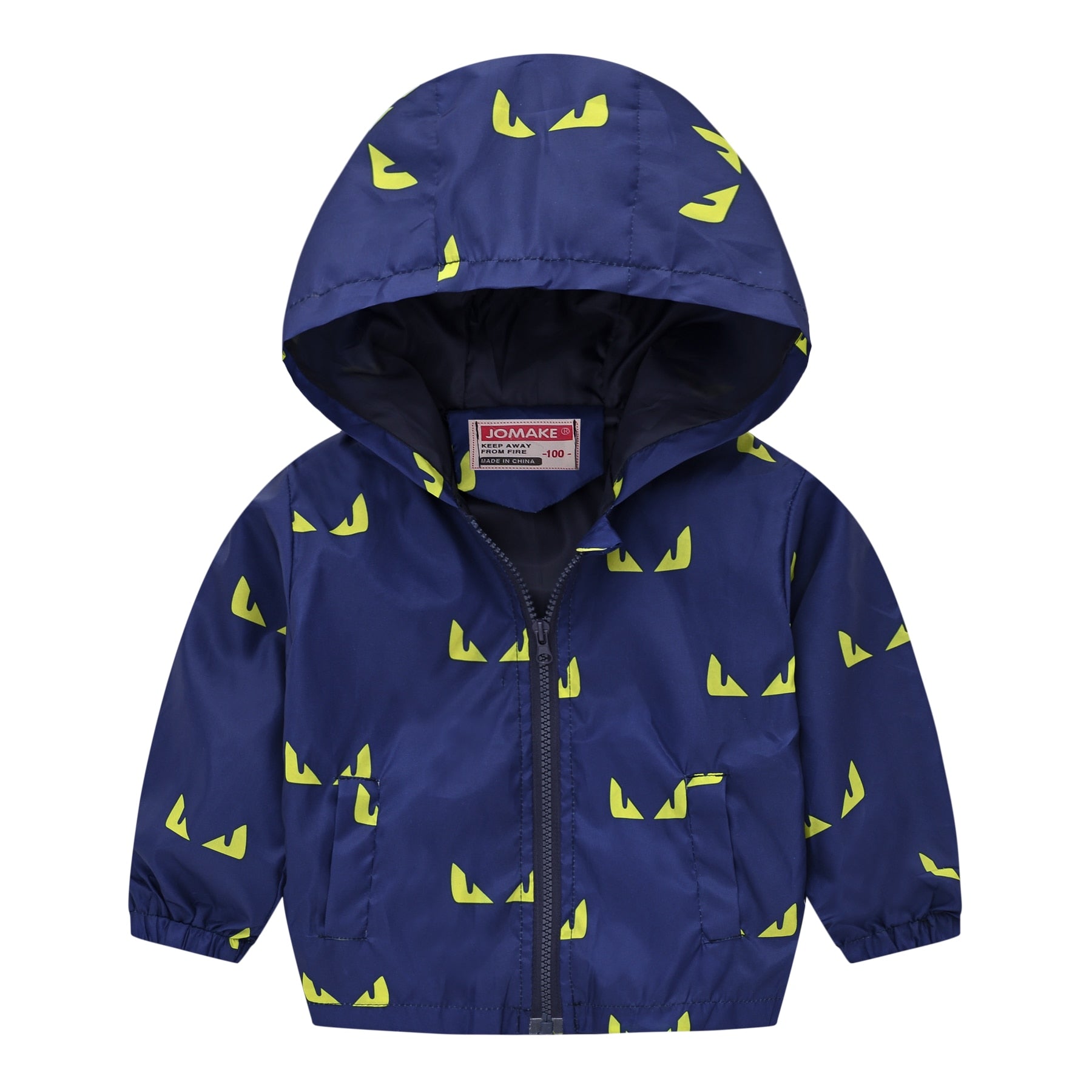Cartoon Dinosaur Print Windbreaker Jacket for Kids Boys childrensterritory
