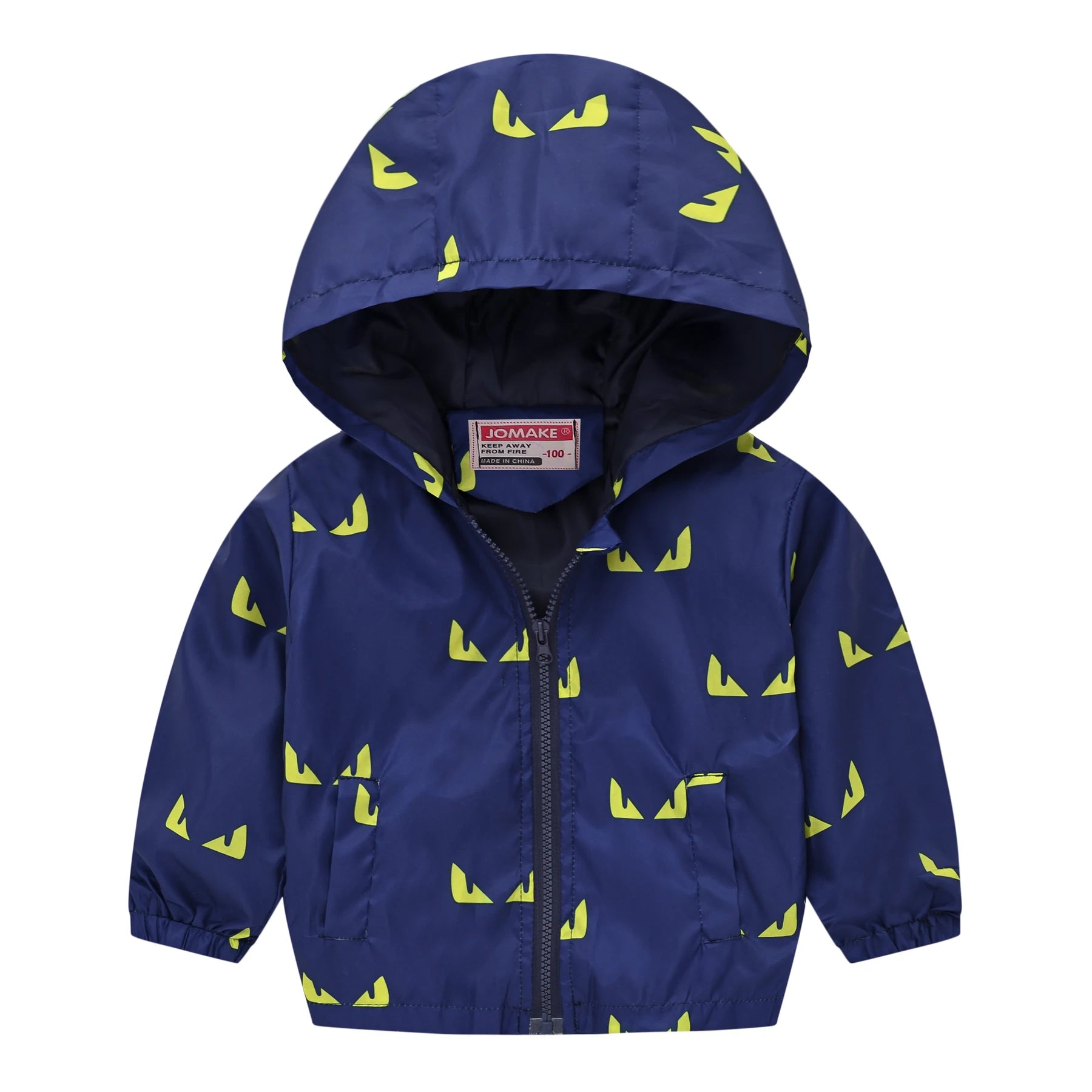 Dinosaurs Graphic Print Kids Boys Windproof Hooded Jackets
