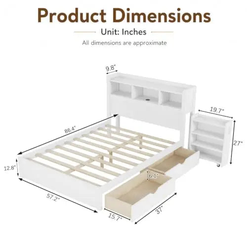 Modern Kids Bed Frame with Stylish & Functional Design