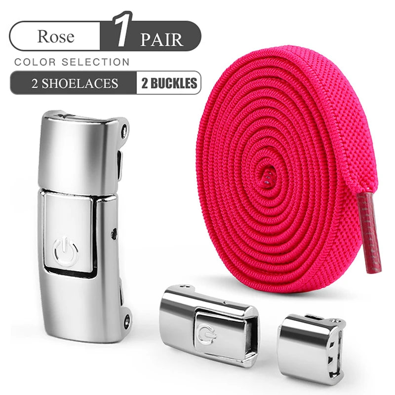 Kids 8mm Elastic Laces Press Lock Shoelaces for Shoes childrensterritory