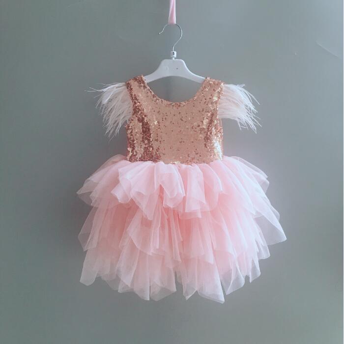Baby/Kids Girl Tutu Lace Birthday Party Dress with Sashes childrensterritory