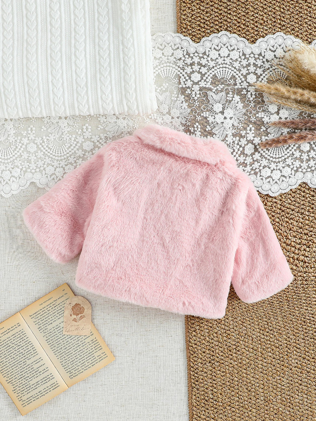 Girls’ Stylish Fur Winter Coat with Elegant Collar Design childrensterritory