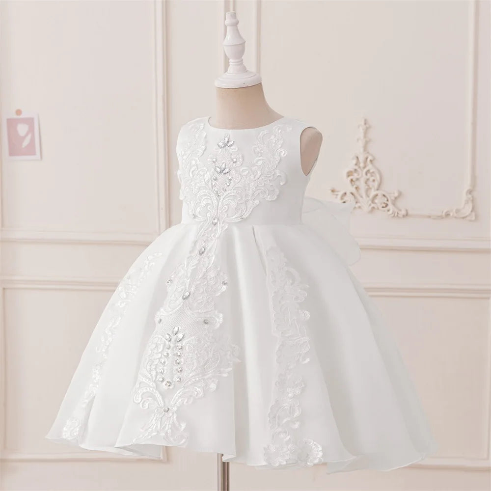 Baby/Kids Girls Bow Design Tulle Prom/Birthday Party Dresses