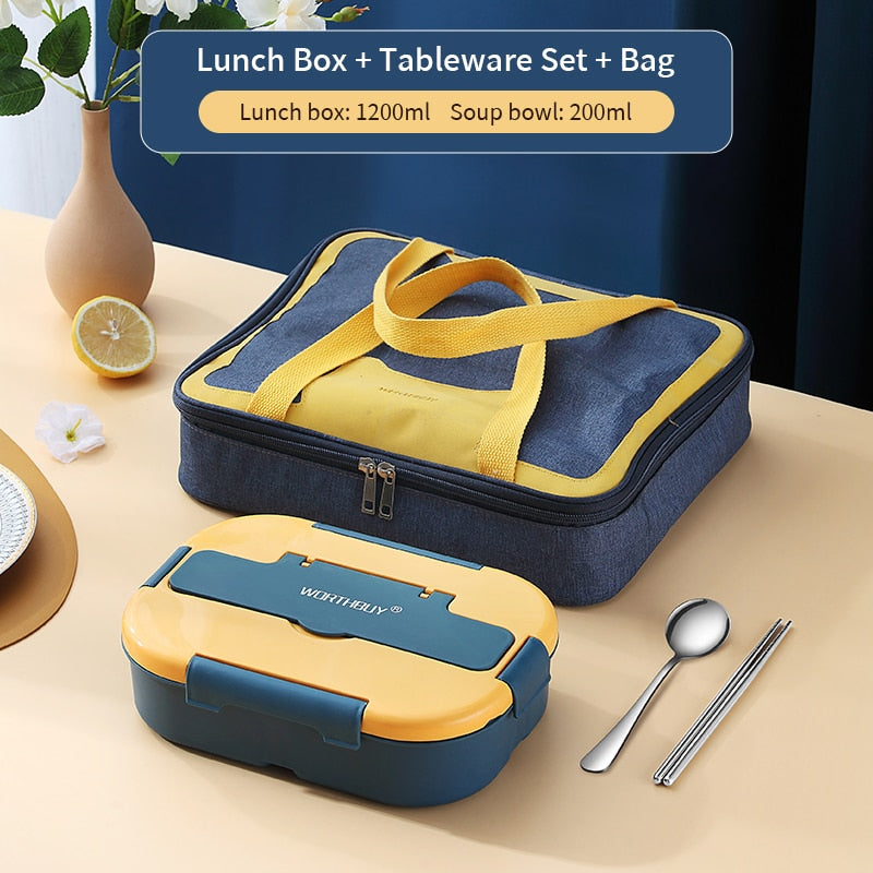 Kid Adult Leak-Proof Portable Lunch Box With Compartment childrensterritory