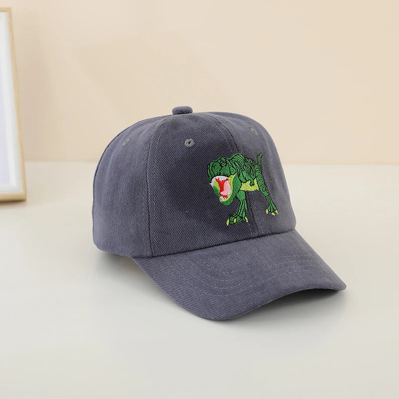 Kids Boys Dinosaurs Embroidered Sports Hats For Summer childrensterritory