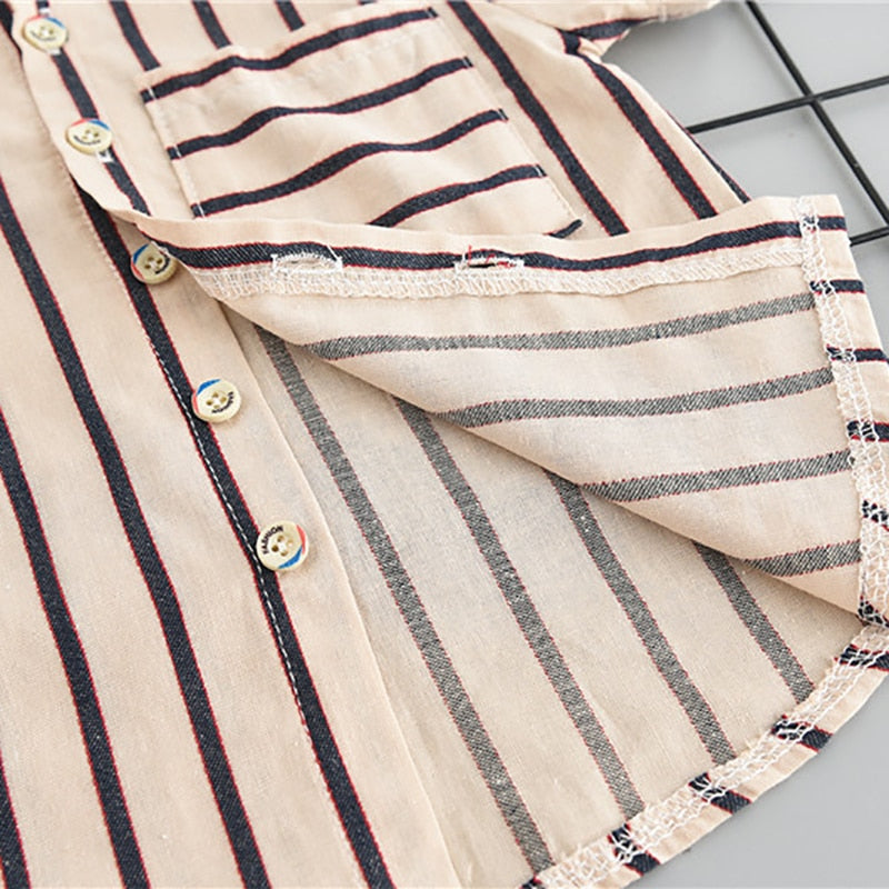 Baby Boys Striped Shirt and Shorts, Casual Outfit Sets childrensterritory