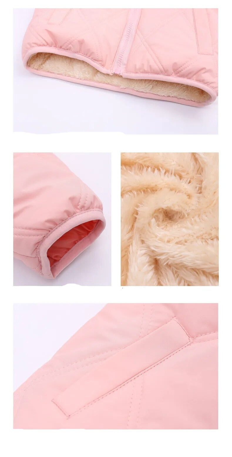 Winter Thicken Fur Hooded Warm Jackets For Kids Boys Girls childrensterritory