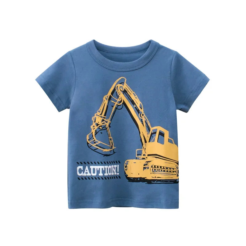 Cartoon Design Soft Cotton Summer Tees/T-shirts for Kids childrensterritory