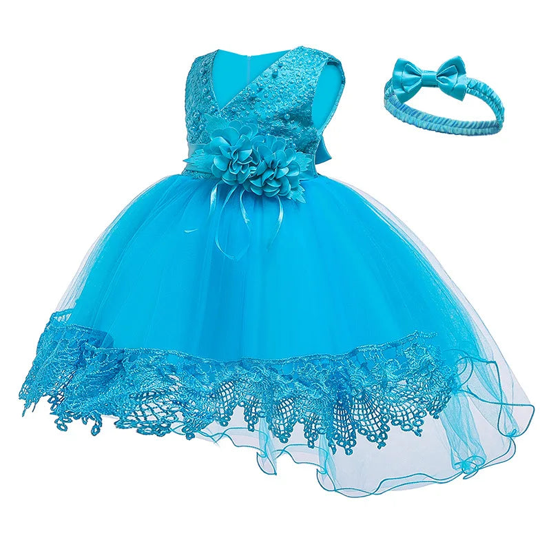 Baby Girl Elegant Lace Design Christmas/Birthday Party Dresses childrensterritory