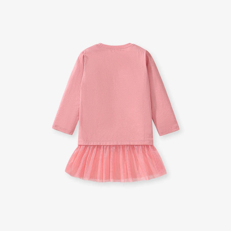 Girls Cartoon Sequin Ballet Shoes Design Cotton Top childrensterritory