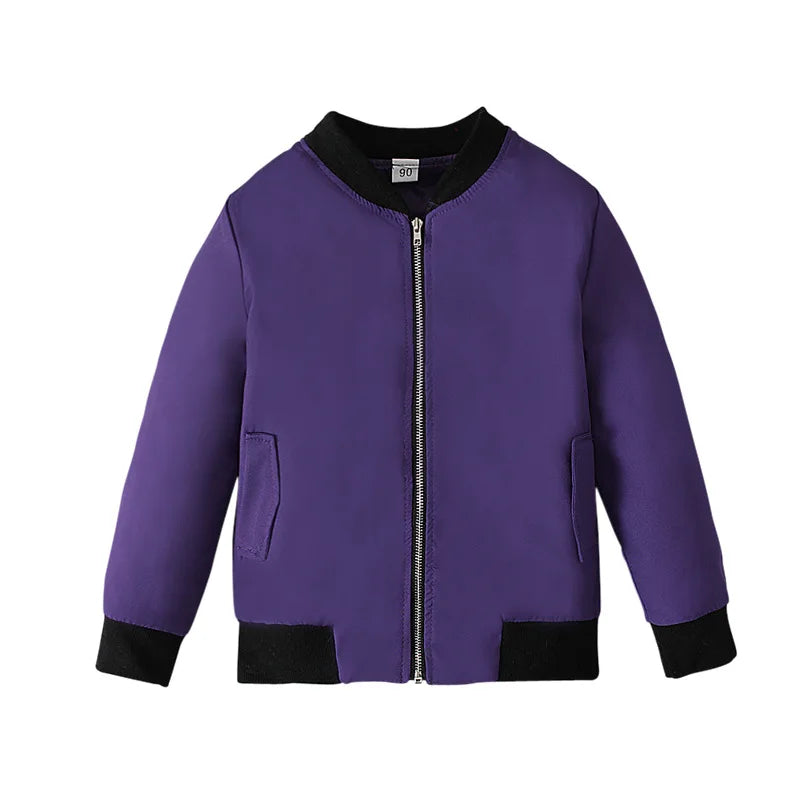 Kids Girls Boys Windproof Warm Jacket With Pockets