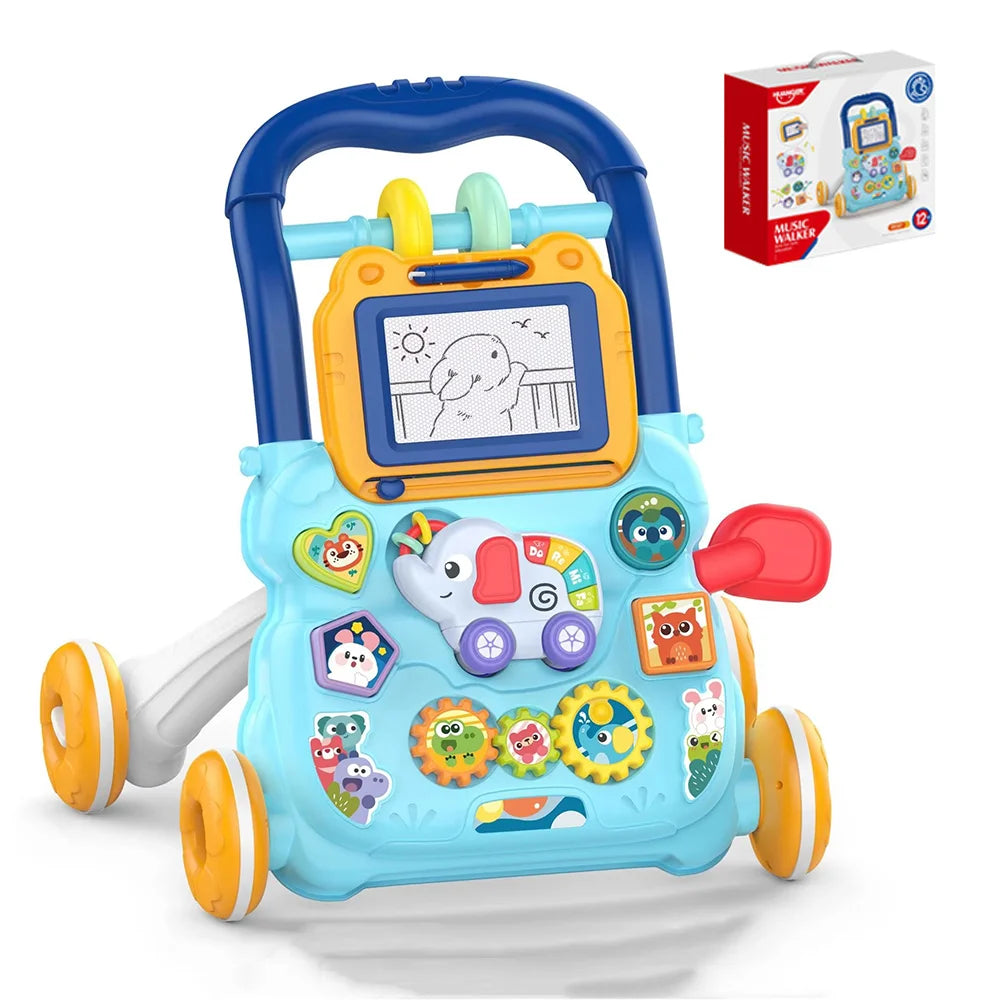 3 in1 Sit to Stand Learning Musical Walker for Toddlers