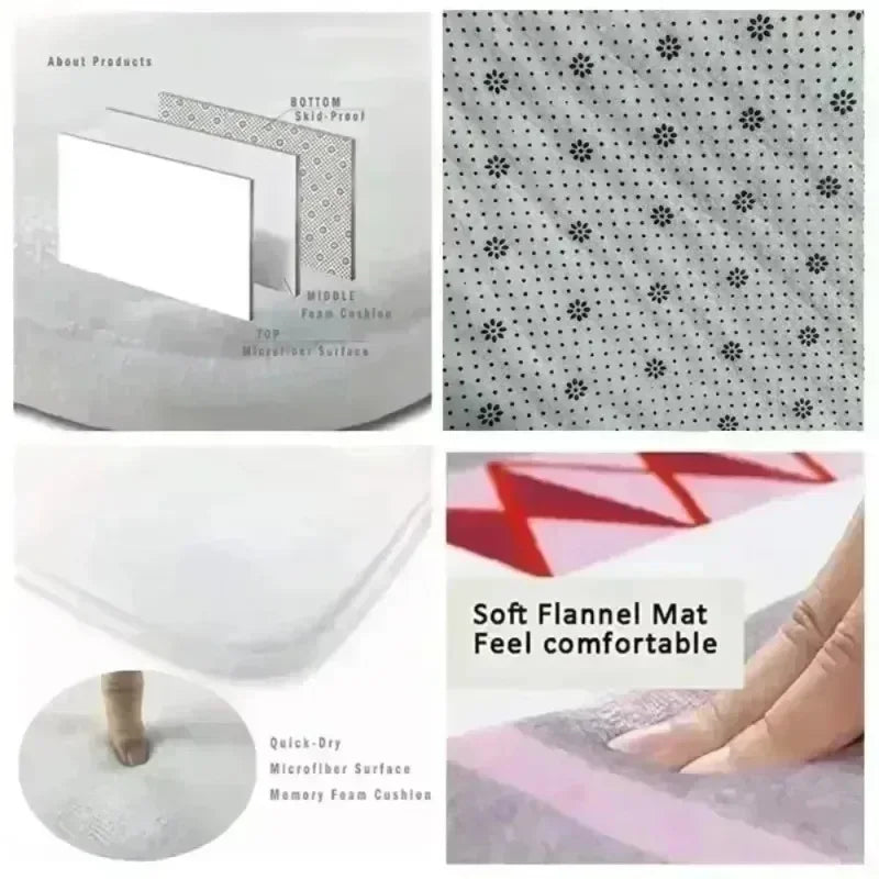 Large Non-Slip Christmas Carpet for Home Decor