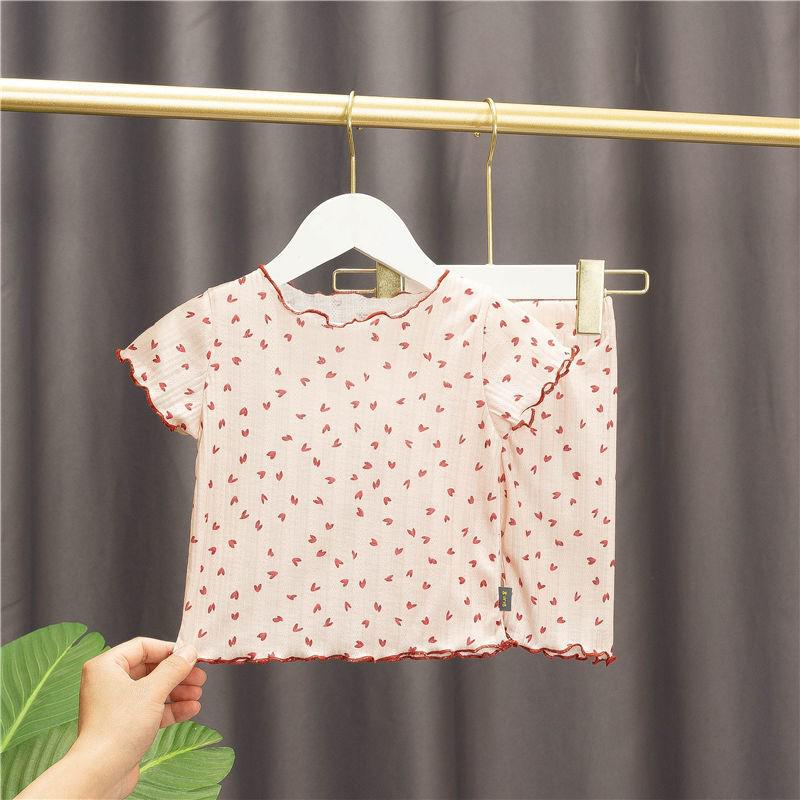 Printed 2pcs/set Toddler Girls Top and Pajama Set Home Wear childrensterritory