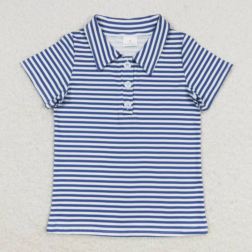 Kids Stylish Printed Boys Short Sleeves Polo T-Shirts for Summer childrensterritory