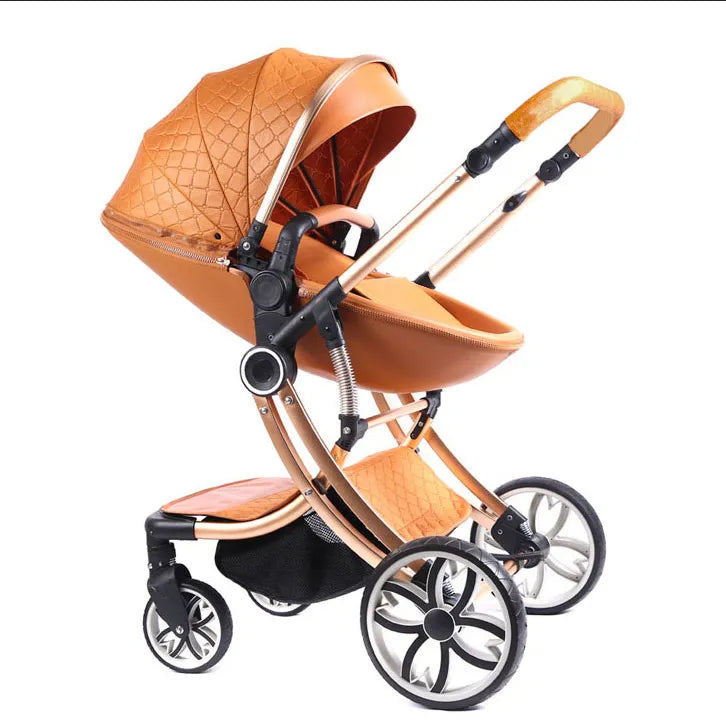 2 in 1 Folding Luxury High Landscape Baby Pram childrensterritory