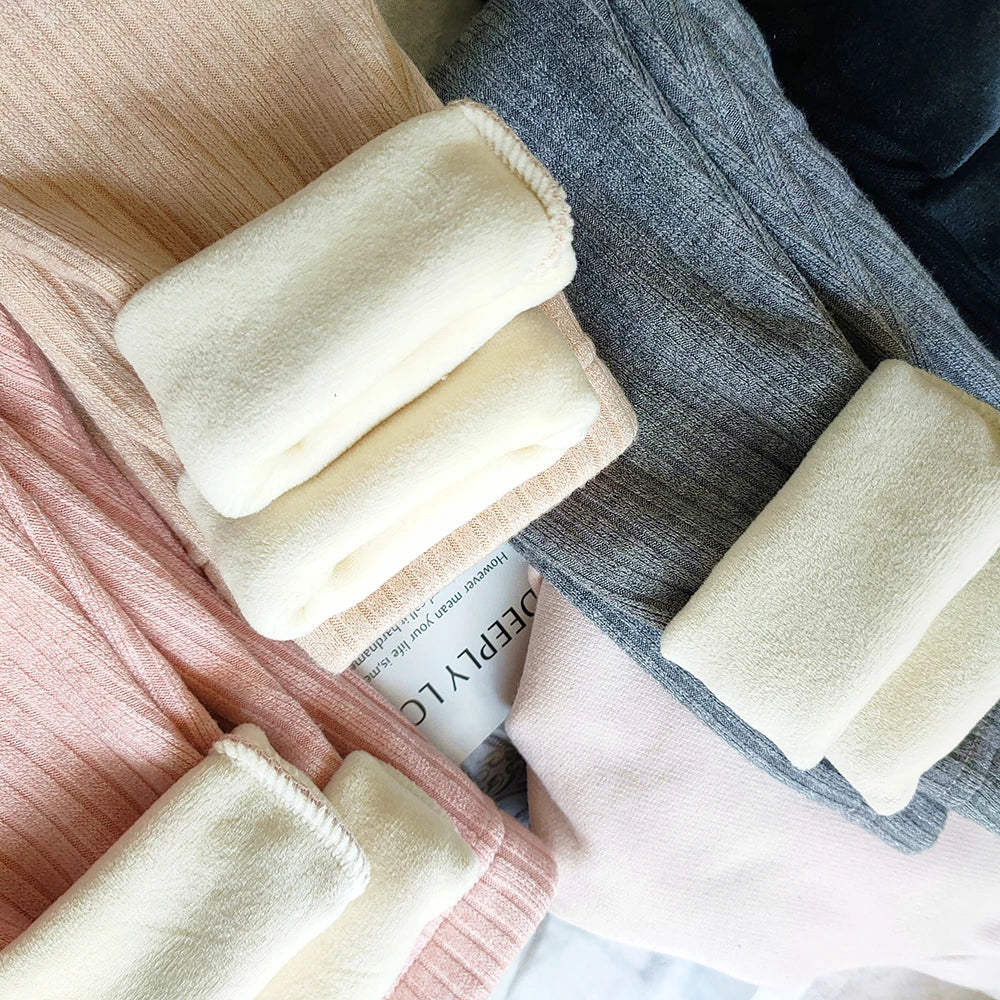 Korean Style Plus Velvet Warm Pants For Girls childrensterritory