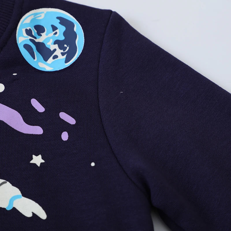 Kids Boys Cartoon Luminous Astronauts Sweatshirts childrensterritory