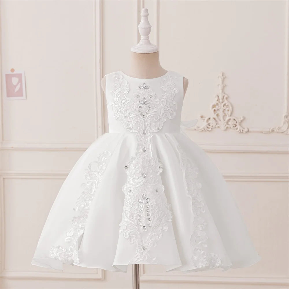 Baby/Kids Girls Bow Design Tulle Prom/Birthday Party Dresses
