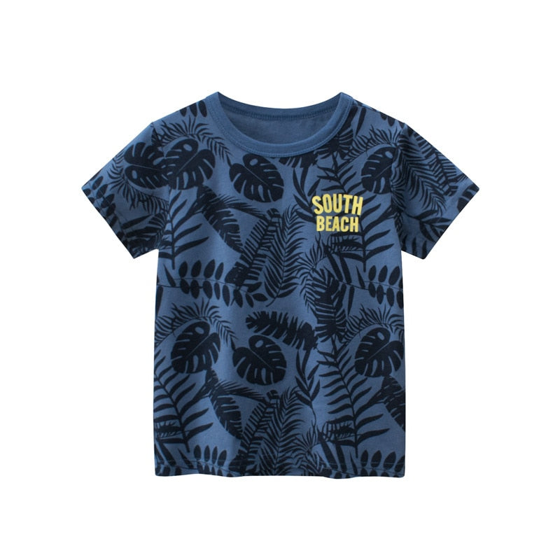 Graffiti Print Kids Boys Girls Summer Cotton T-Shirt Top childrensterritory