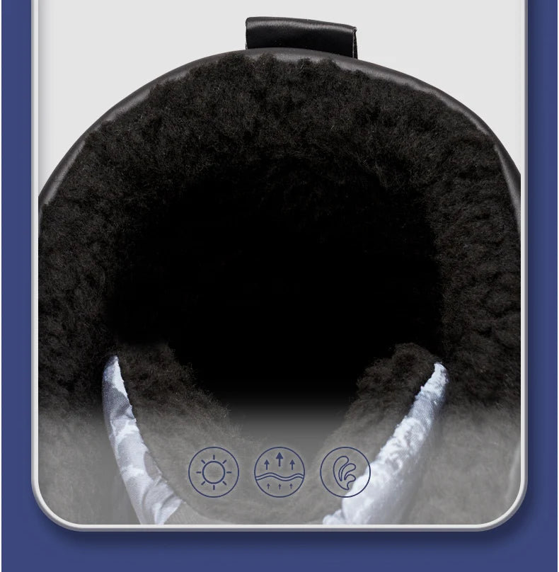 Teenage Girls Boys Non-Slip Waterproof Warm Fur Boots childrensterritory