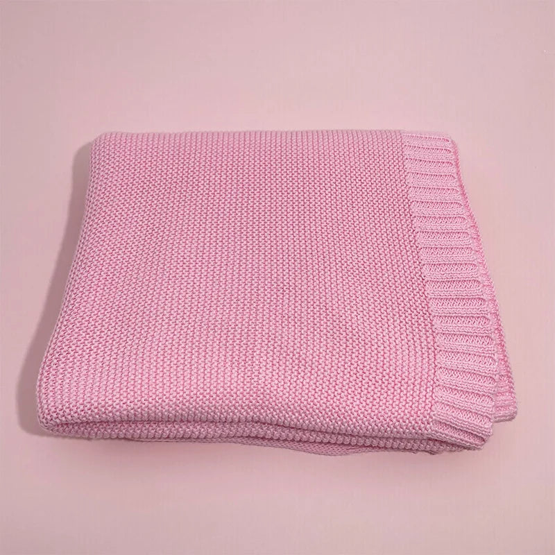 Personalized Name Embroidered Knitted Baby Blanket childrensterritory