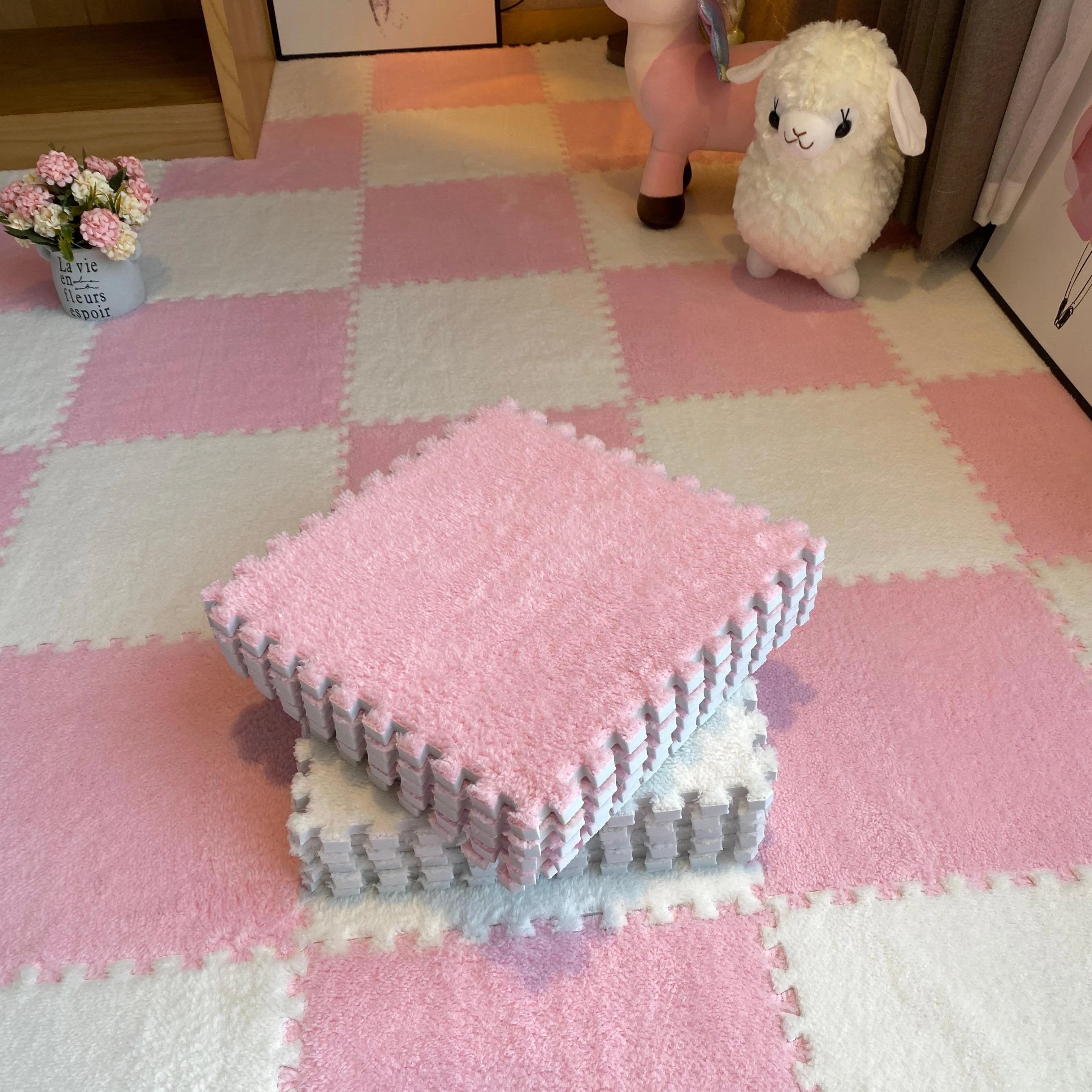 Soft Plush Kids Interlock Floor Mats, 30*30 CM childrensterritory