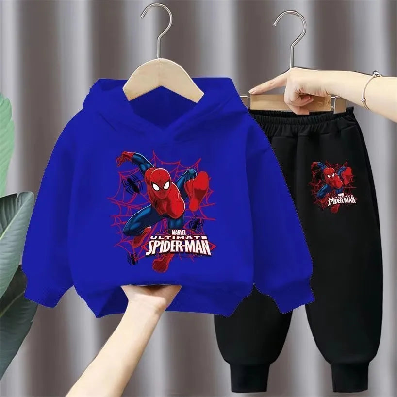 Cartoon Design Hoodies and Soft Pants Warm Outfits for Kids