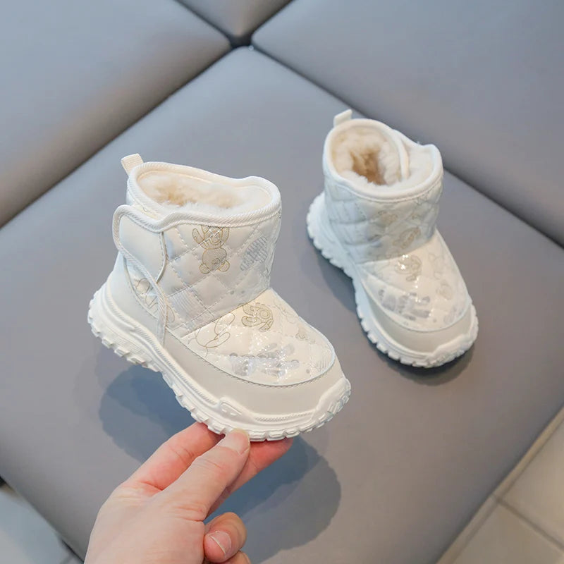 Girls Non-Slip Thick Bottom Warm Padded Snow Boots childrensterritory
