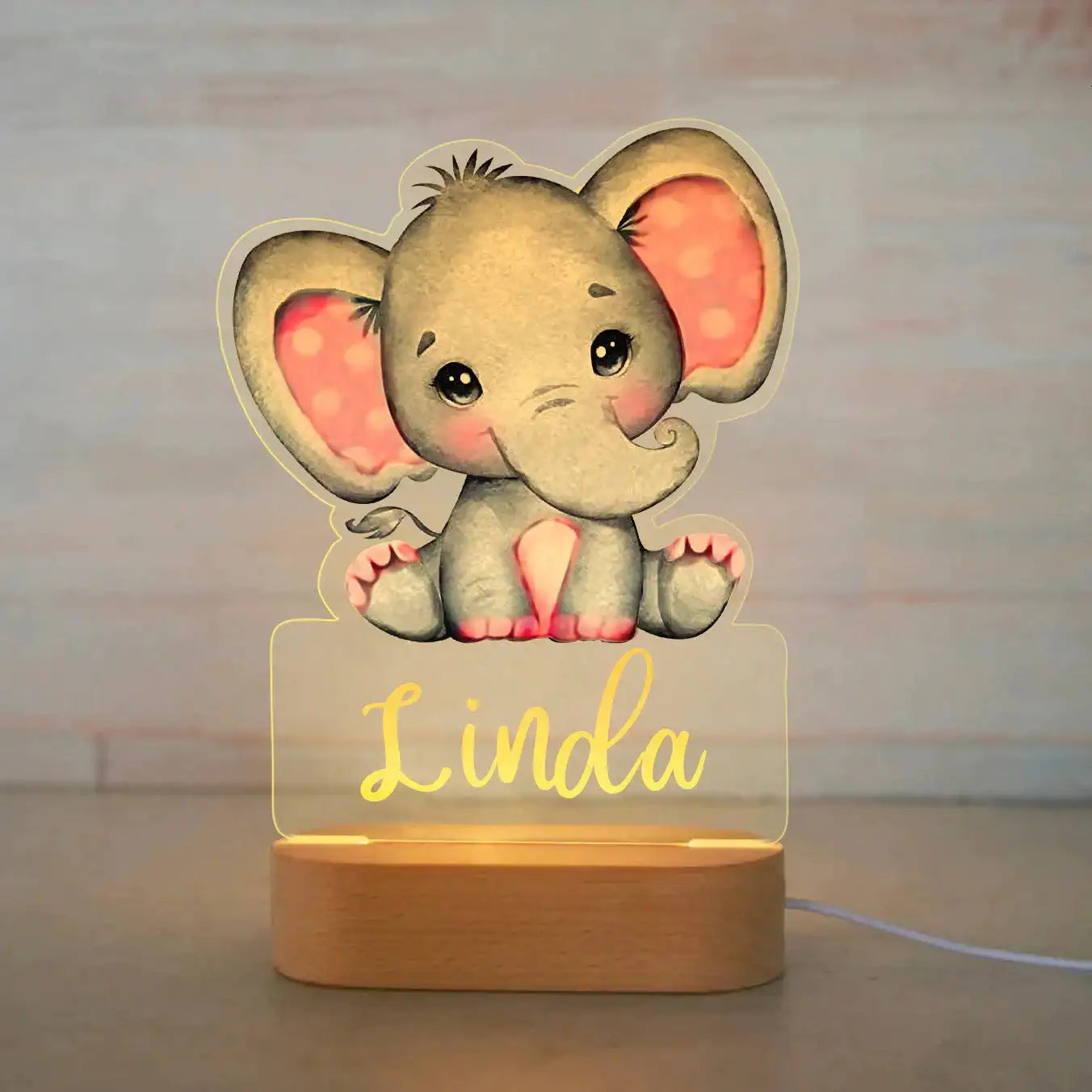 Personalized Cartoon Animal Design Night Light for Kids Room childrensterritory