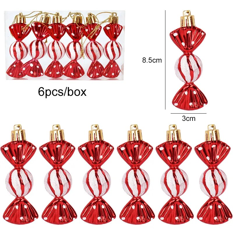 6pcs Christmas Tree Hanging Ornaments for Home childrensterritory