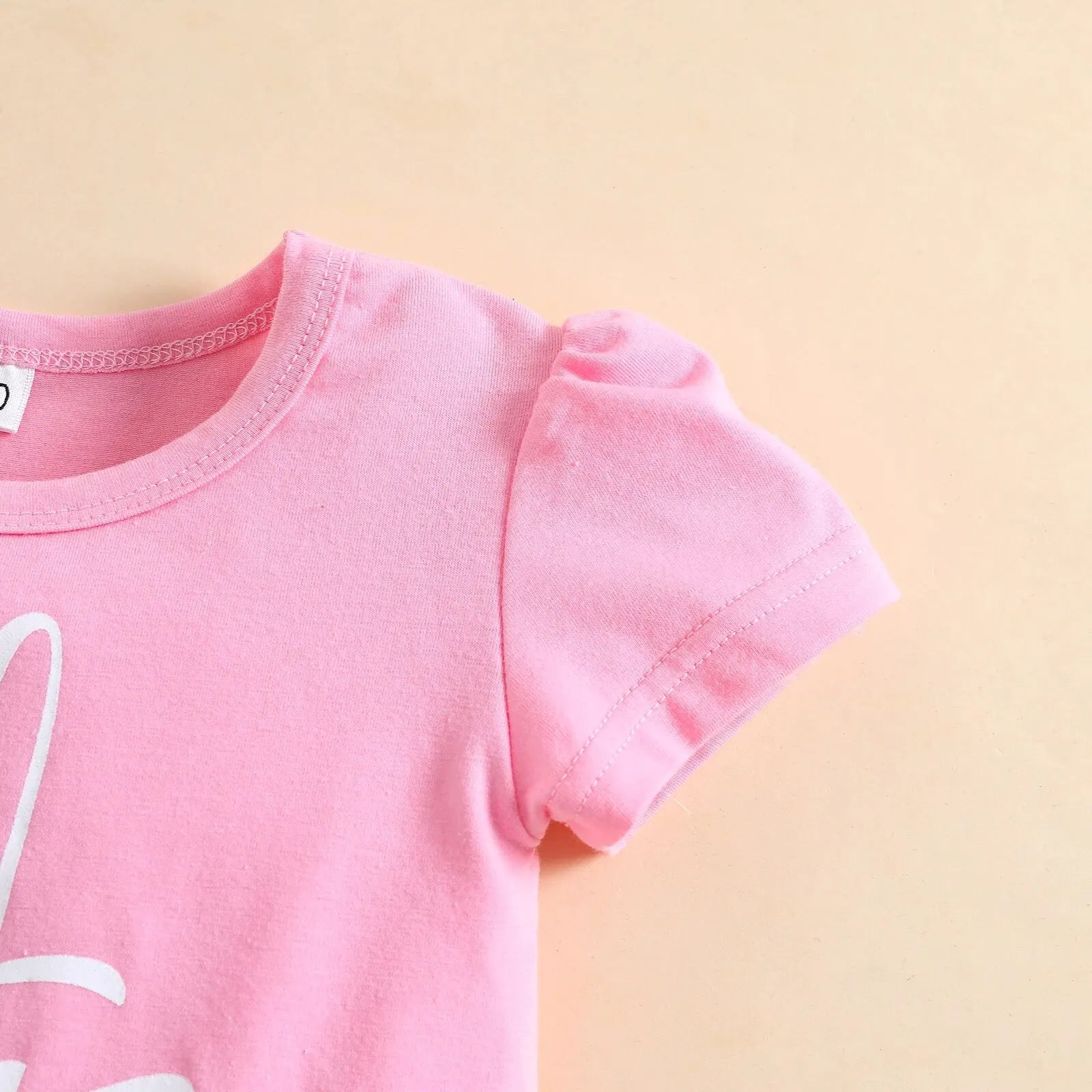 "Happy Easter" Print Little Girls Summer T-shirt & Skirt Set childrensterritory