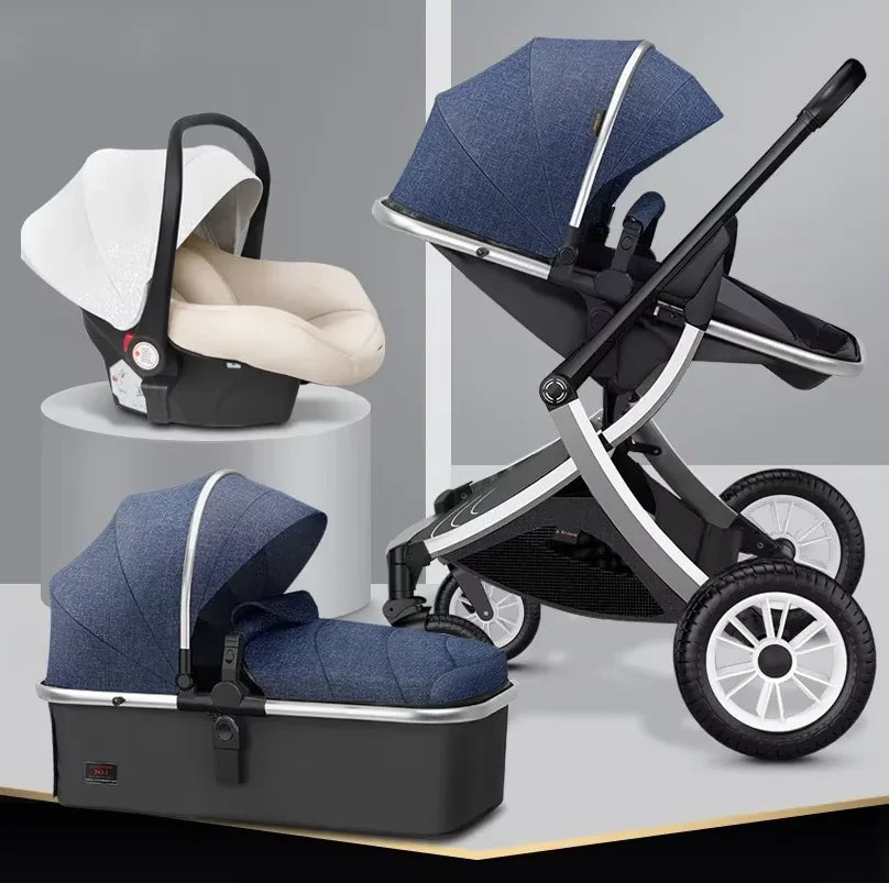 Two-Way Foldable Lightweight Infant Stroller with Car Seat childrensterritory