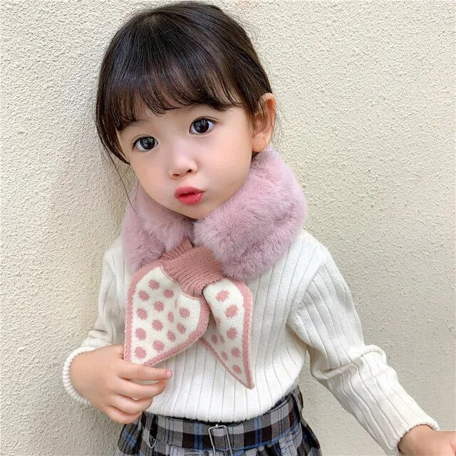 Cold-Proof Plush Warmth Solid Knitted Kids Scarf childrensterritory