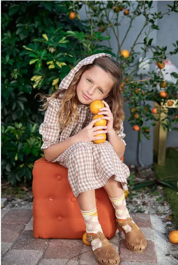 Kids Boys Girls Plaid Matching Summer Clothing Sets childrensterritory