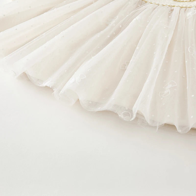Kids Girls Elegant Warm Princess Party Dress with Small Bag childrensterritory