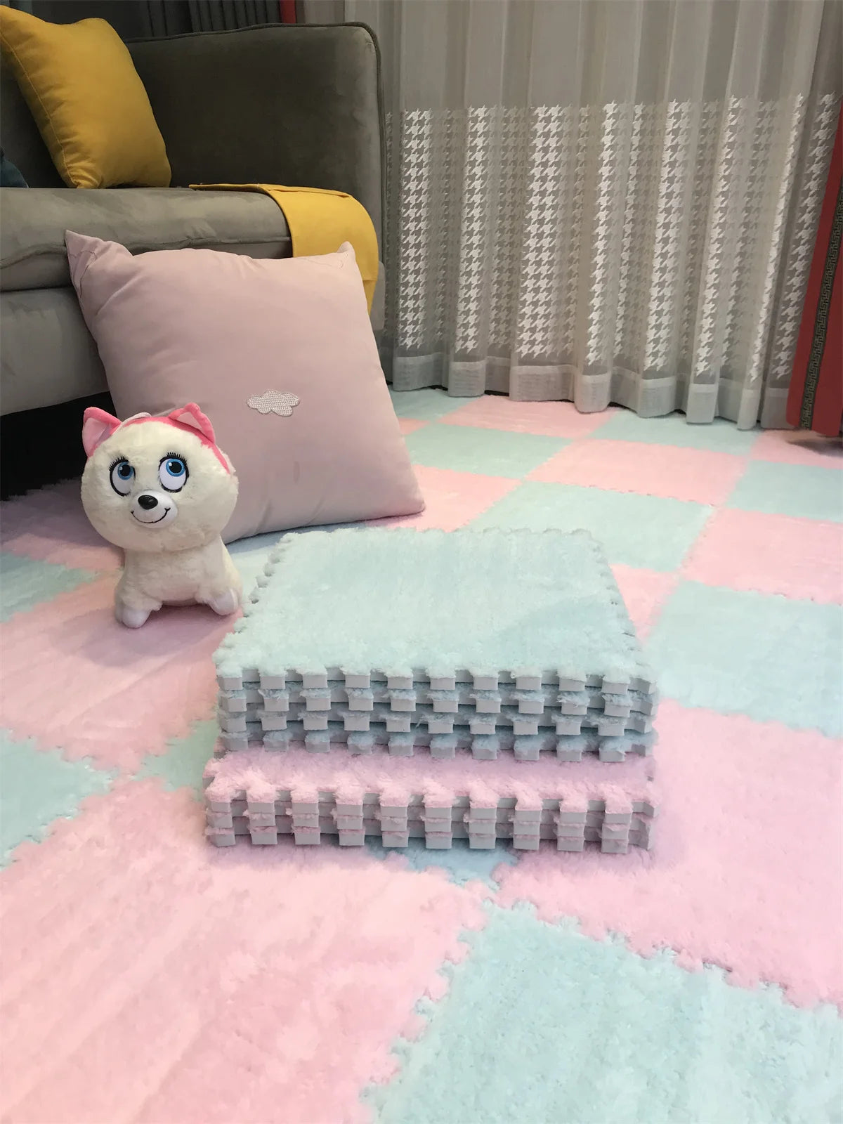 Soft Plush Kids Interlock Floor Mats, 30*30 CM childrensterritory