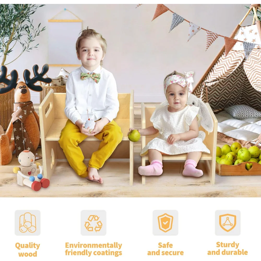 4 in 1 Montessori Weaning Kids Activity Table and Chair Set childrensterritory