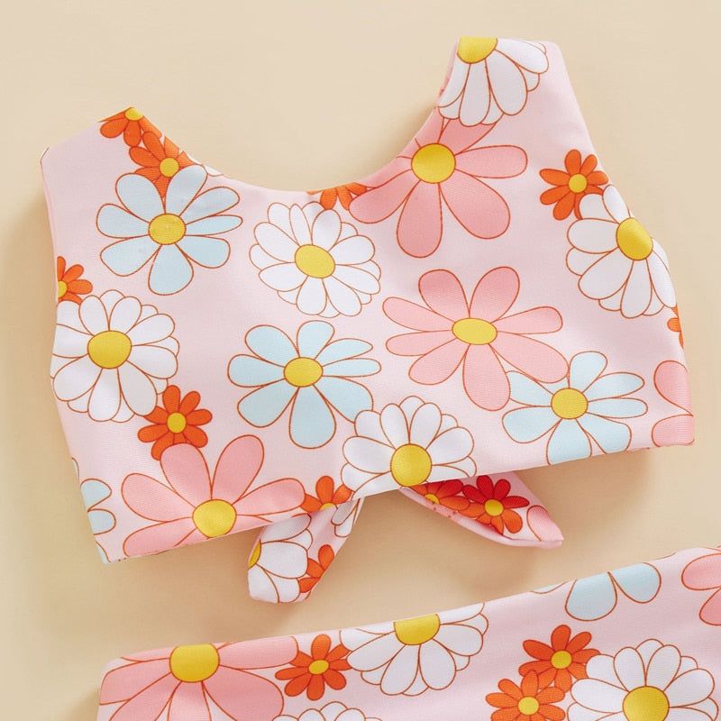 Baby/Kids Girls 3PCS Floral Print Swimwear Sets childrensterritory