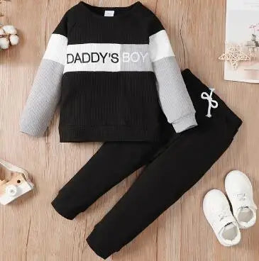 Infant Boy Long Sleeve 2PCS Spring & Autumn Outfit Set