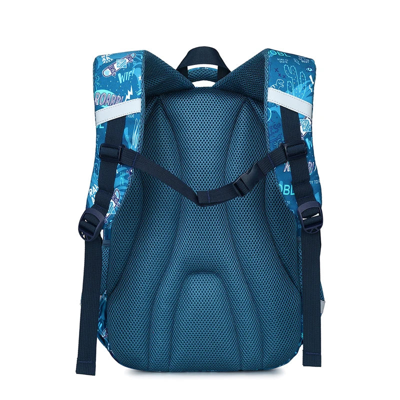 3pcs Set of Teenager Cartoon Dinosaur Anime School Bags