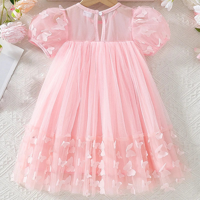 Flower Design Cute Summer Princess Dresses for Girls