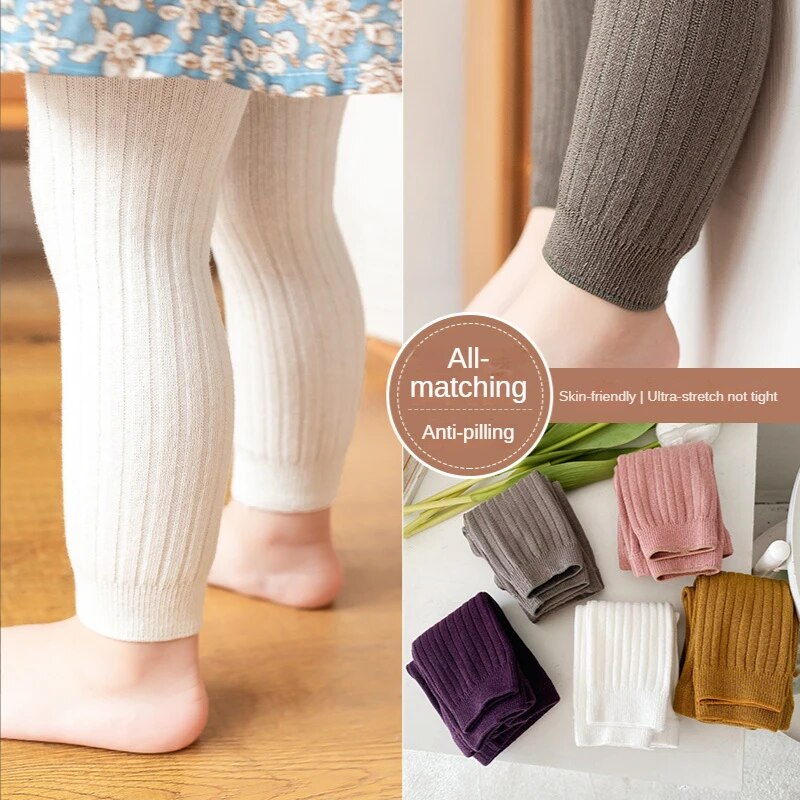 Little Boys Girls Knitting Stretch Pants Leggings for Winter childrensterritory