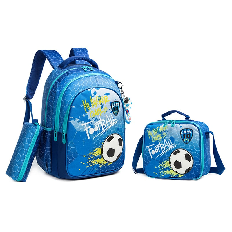 Kids 3pcs School Backpack of Astronaut and Dinosaurs Print childrensterritory