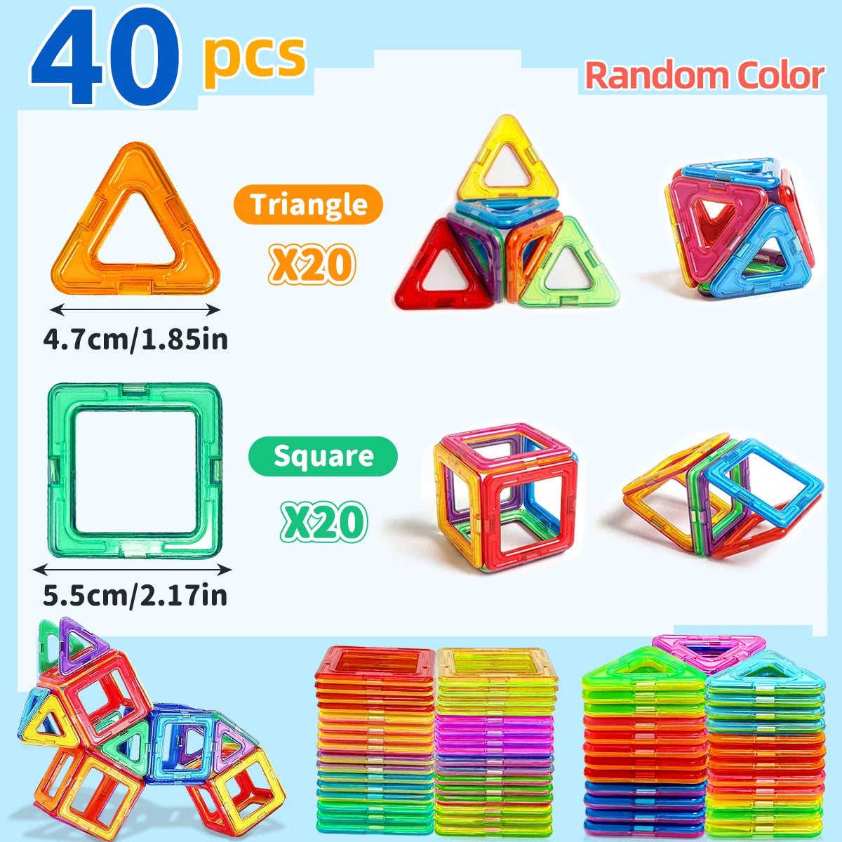 Durable DIY Magnetic Building Block Toys for Kids