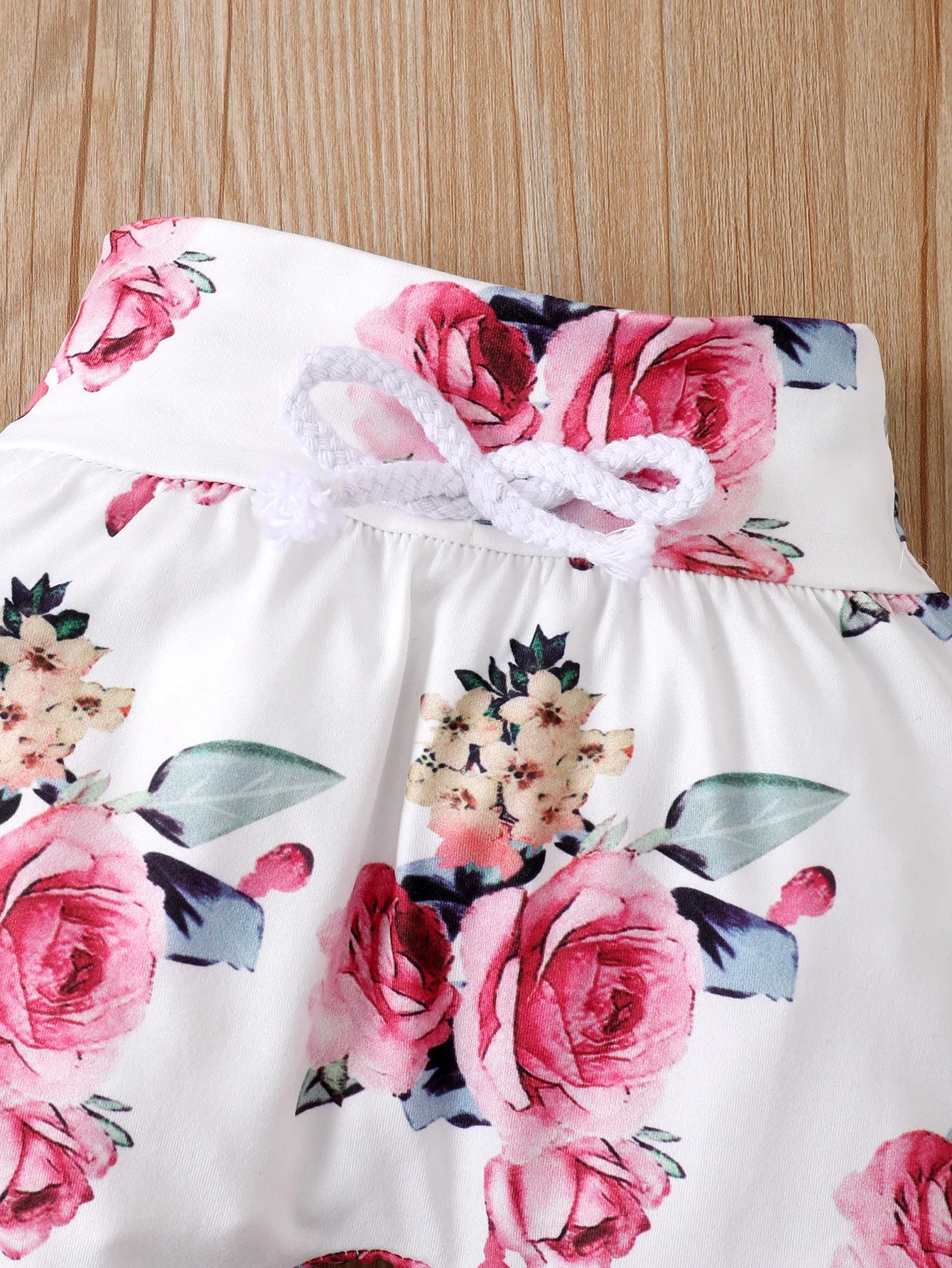 Newborn Baby Girl 3pcs Warm Floral Hooded Outfit Set