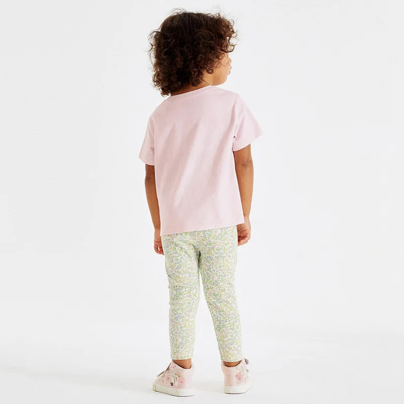 Cartoon Print Summer Dailywear Clothing Set For Girls childrensterritory