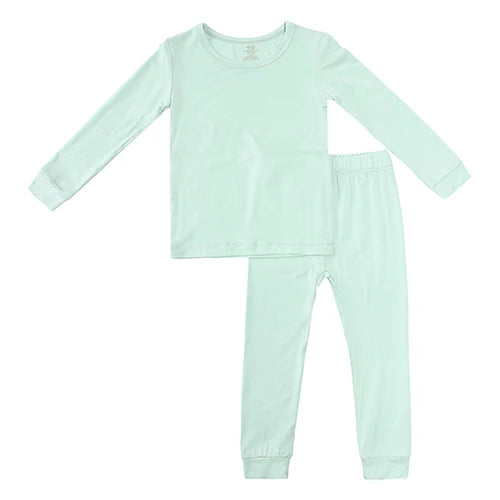 Solid Pattern Bamboo Fiber Pajamas Sets For Baby/Kids childrensterritory