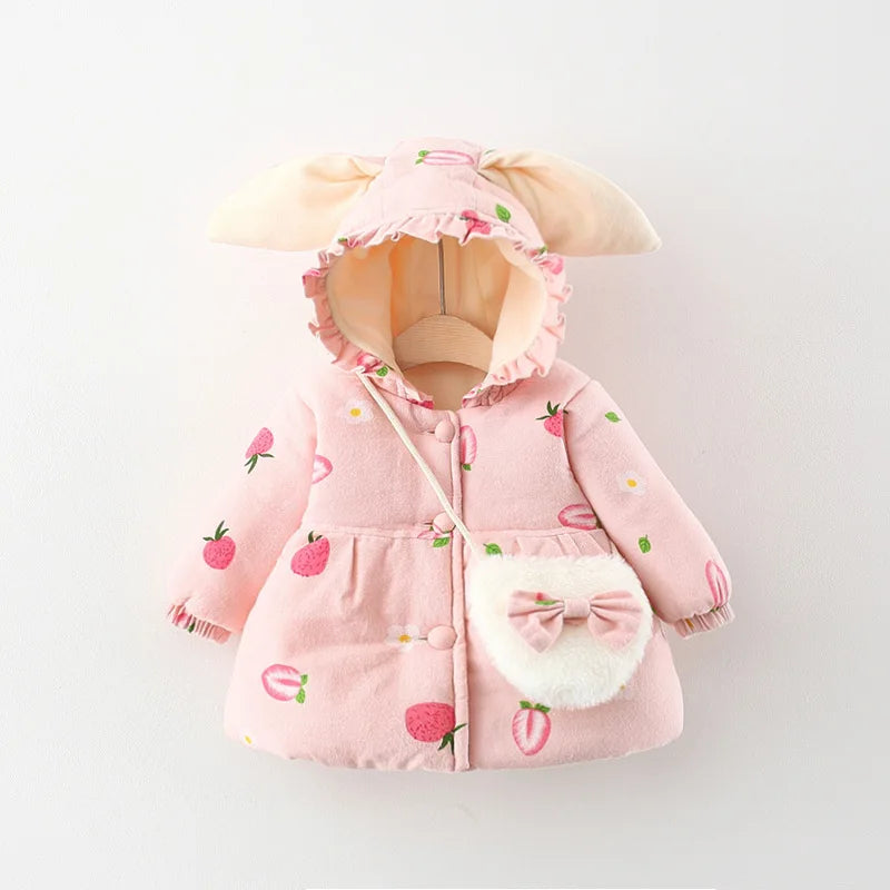 Girls Cartoon Design Winter Warm Jackets childrensterritory