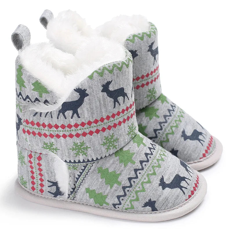 Baby Boys Girls Fluffy Fleeceed Warm Winter Boots
